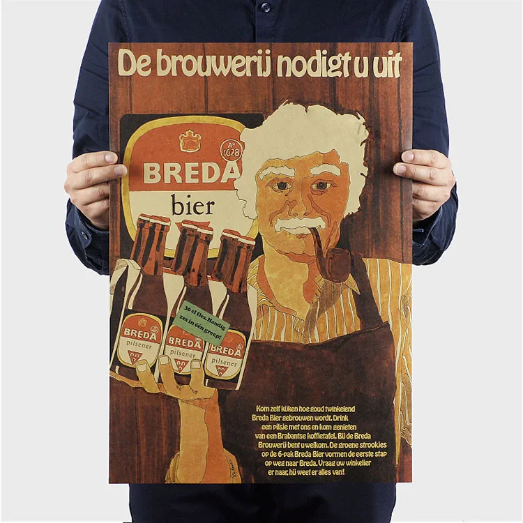 custom manufacturer high quality retro bar astronaut 100 beer posters  full size