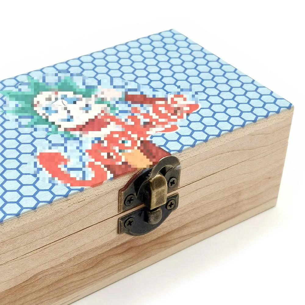 Custom Classic Bamboo Tobacco Herb Stash Box Wood Stash Box for Smoking Accessory