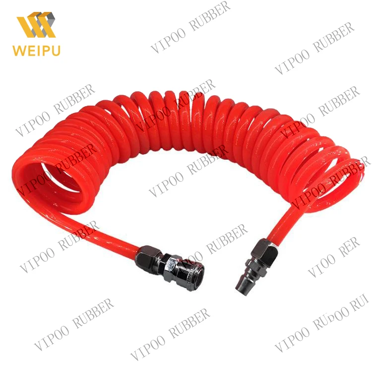 China made high quality high flexible low temperature resistance nylon PU polyurethane coil hose