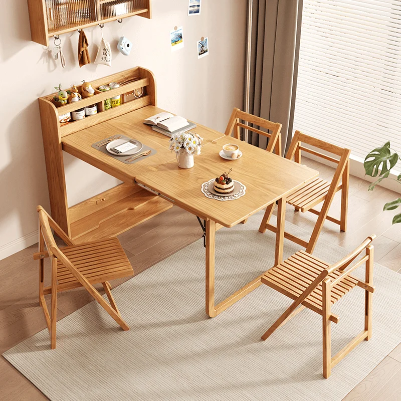 China Factory Modern Style Folding Dining Table And Chairs Set Extendable Dining Room Dining Table