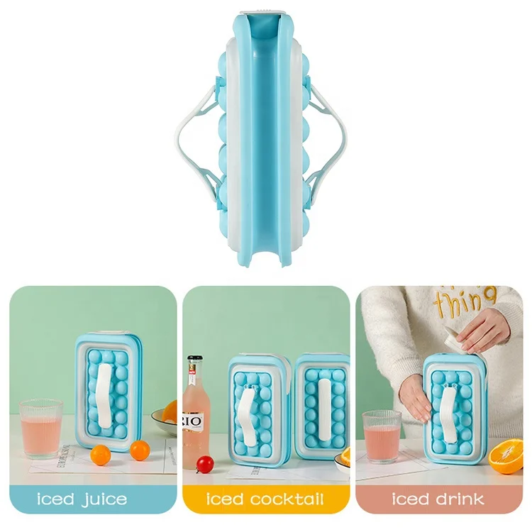 OEM/ODM Wholesale Portable Rubber Wholesale Custom Water Bottle Round Silicone Ice Cube Tray