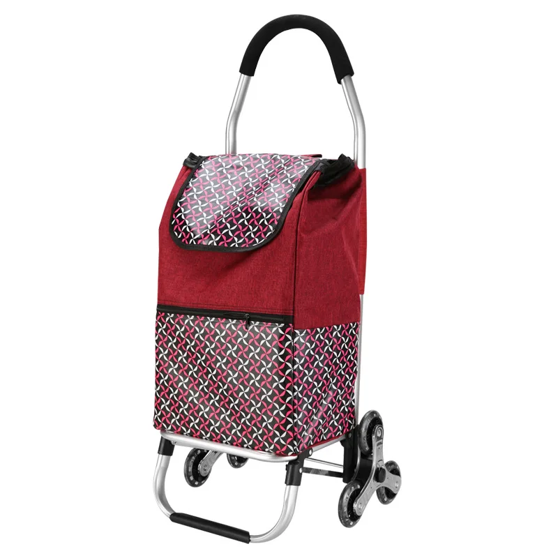 Shopping trolley cart bag Custom Logo Aluminum Alloy Frame Folding wheeled Shopping Cart shopping trolley bags