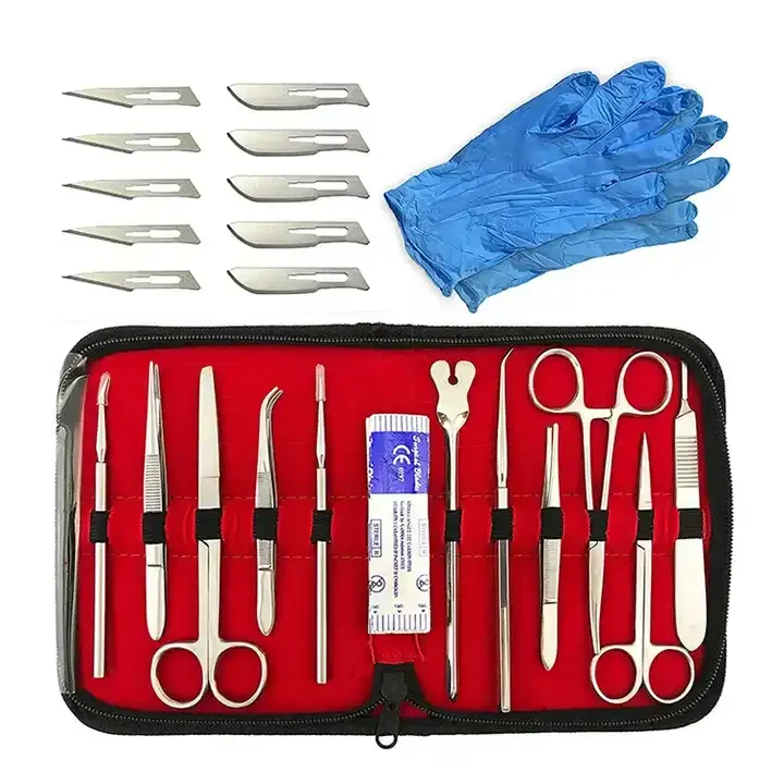 Medical Students Suture Training Kit biological dissecting tools stainless steel dissecting scissors dissecting needles