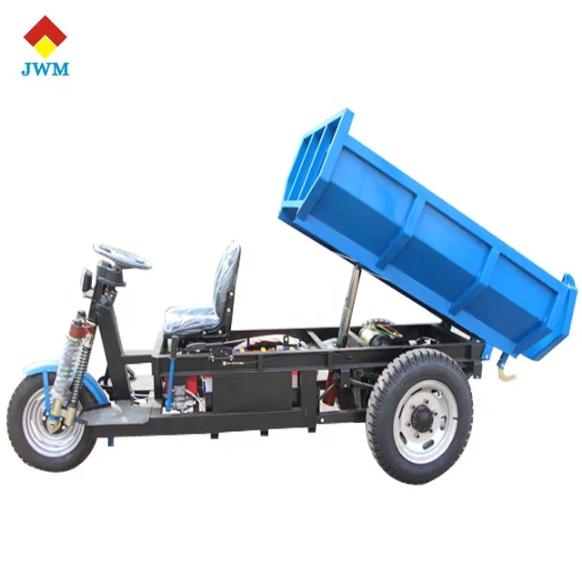 widely used and high efficiency cargo electric tricycle, mini dumper truck with 3000 w driving motor power