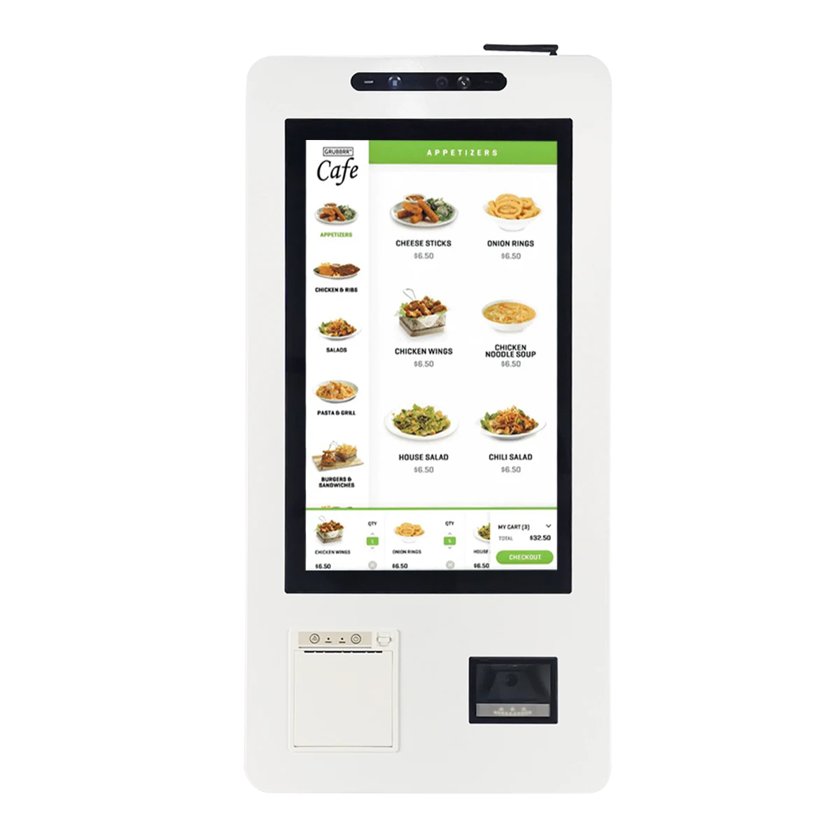 Windows7 J1900  Self Check Out Kiosk Supermarket 21.5 Inches Pos Touch Screen With Self Service Payment Kiosk