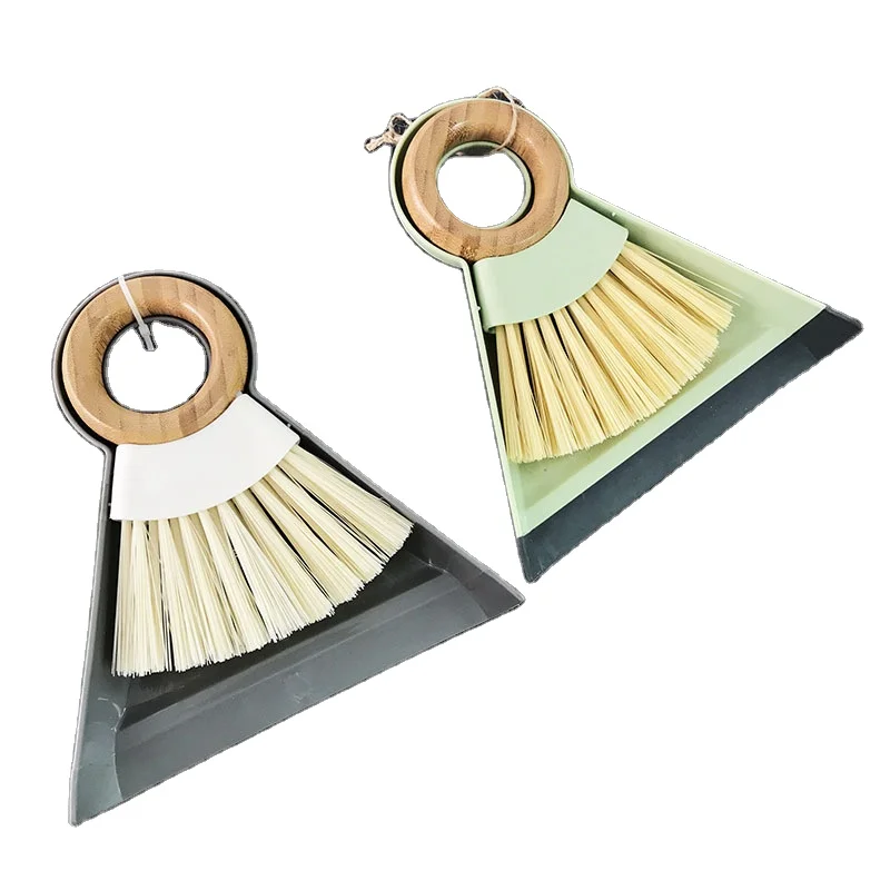 Mini plastic cleaning broom set household desktop cleaning dustpan brush set portable handle cleaning broom dustpan sets