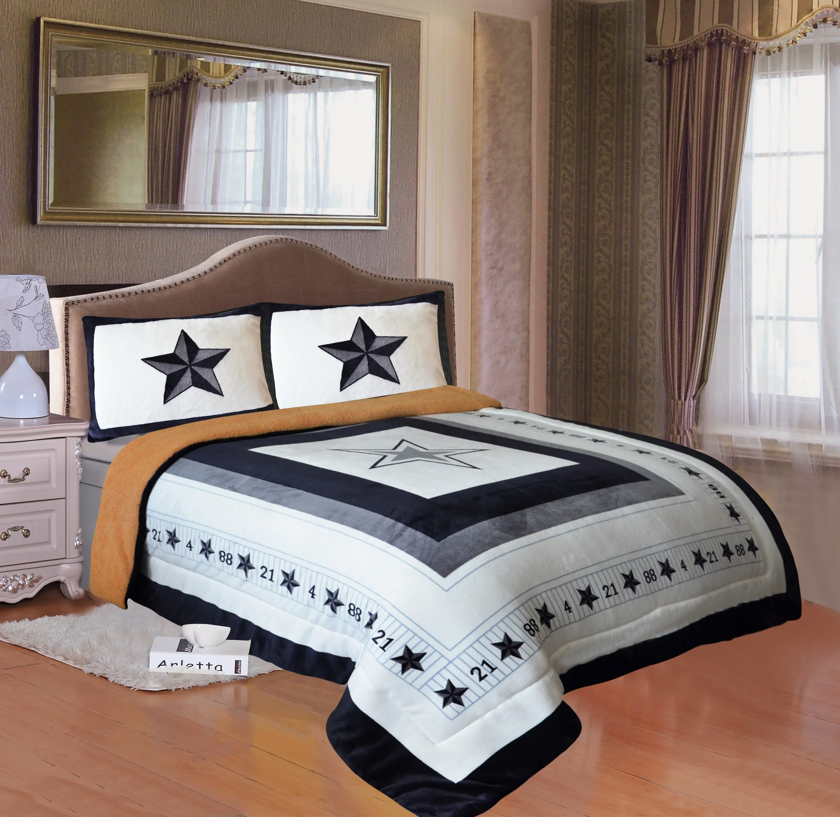 Горячая Распродажа Amazon, Универсальный мягкий и Королевский комфорт, фланелевый комплект Borrego