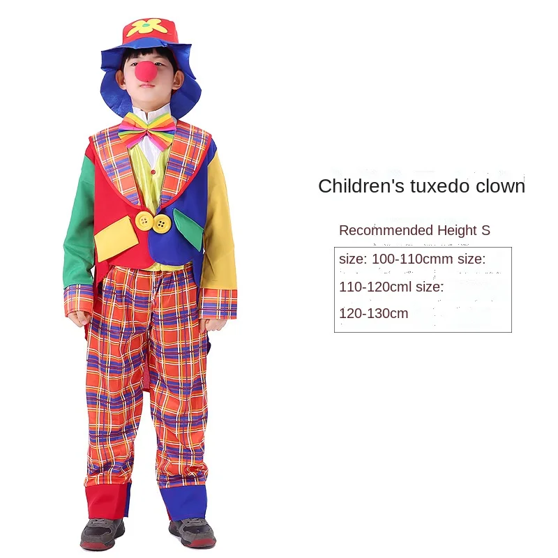 Kindergarten Role-playing Costumes Cosplay Masquerade Kids Clown Costume For Halloween