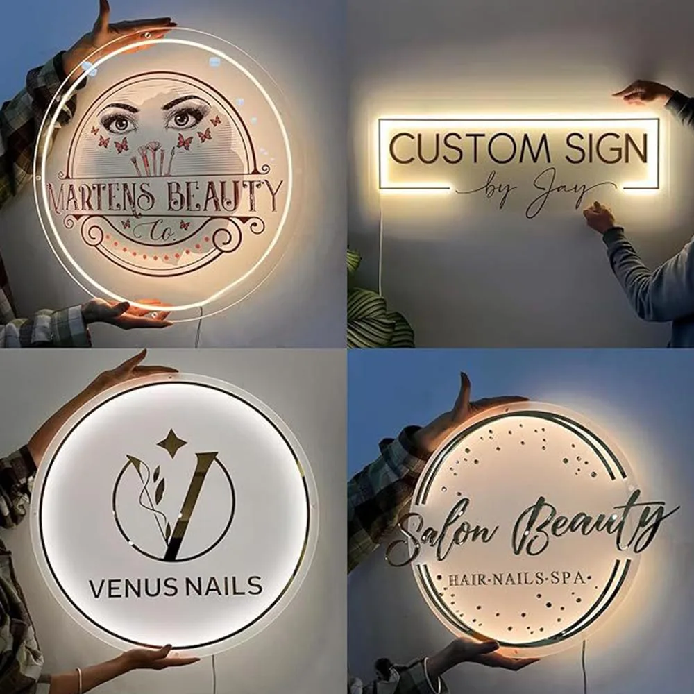 sublimation wooden smoke marquee with color lawn indoor business board stamp waterproof store sided ashtray business led sign