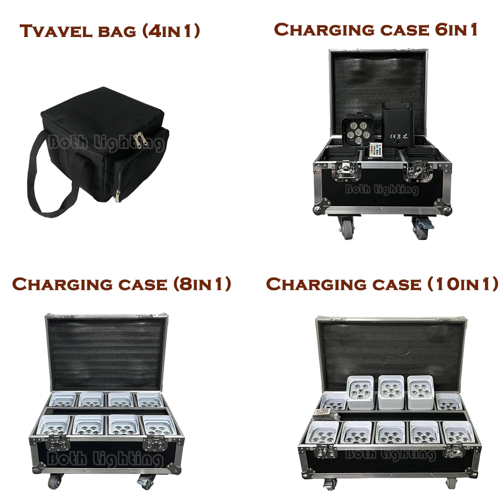 Both Lighting Smart DJ S6 6*18W Uplights  6*18W LED  battery wireless DMX wedding club event lights