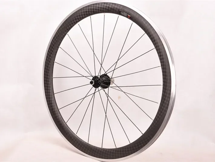Carbon Aluminum Bicycle Wheelset with Aluminum Alloy Brake Surface 700C 38/ 50mm V Brake System OEM 12K R13 R16
