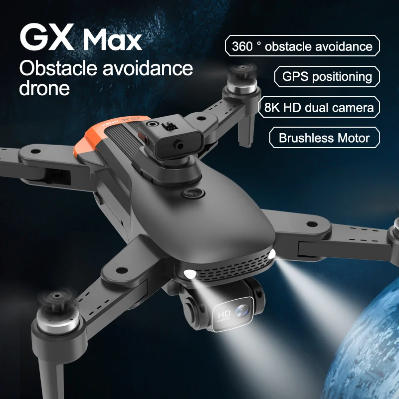 GXGPS High Quality Mini Dron Drone With Camera Brushless motor 4K Professional drone with camera