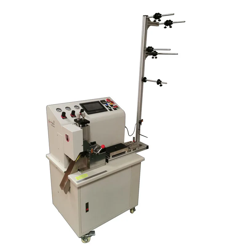 Automatic computer cutting machineg Ultrasonic folding and cutting tapeRibbon trademark folding circle Shoe webbing processing