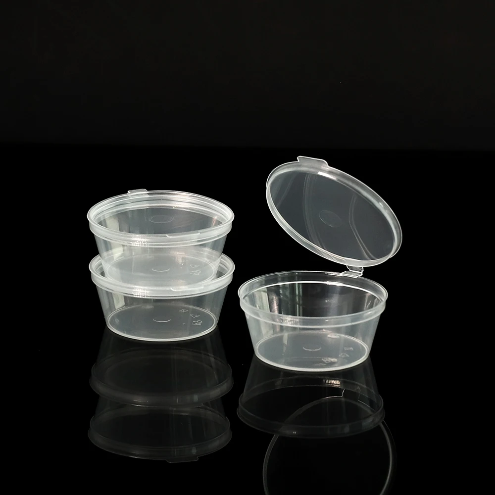 Sauce Cup Disposable 1oz Plastic Container Food Jars PP Pot Small Sample Plastic Containers