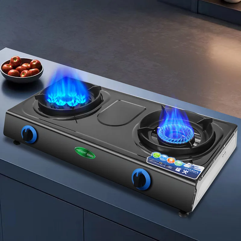Competitive price  double burner biogas cooking stove 2 burner portable cooktop