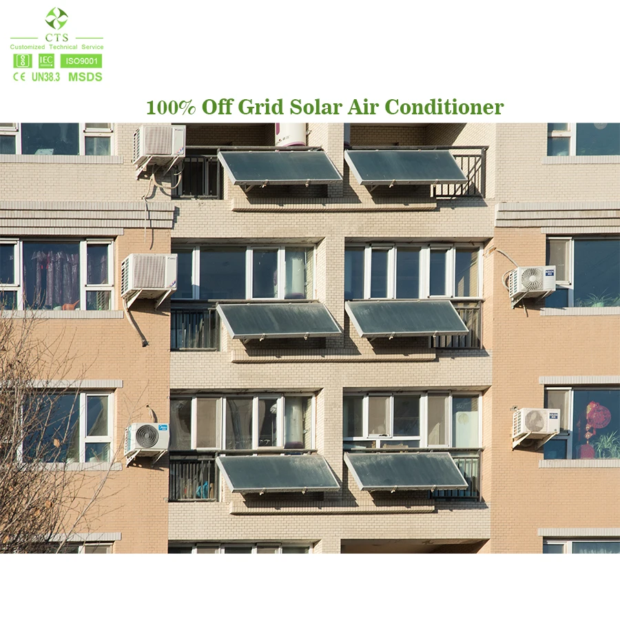 CTS New Green Energy Solar Powered Air Conditioner Off Grid Split Wall Mounted Wholesale Factory for Home Power Saving 18000Btu