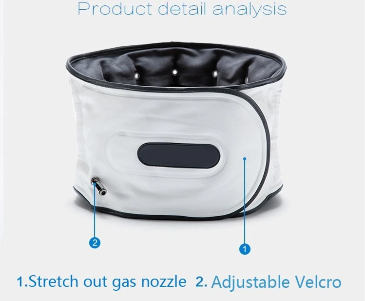 CE/ISO Approved Medical Spinal Air Traction Belt Waist Support Belt Lumbar Traction with Pressure Gage