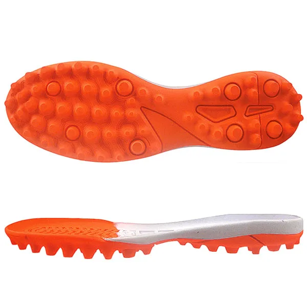 Men rubber sole for making Football Shoes High quality Rubber sole for football  training on turf Custom logo multiple color