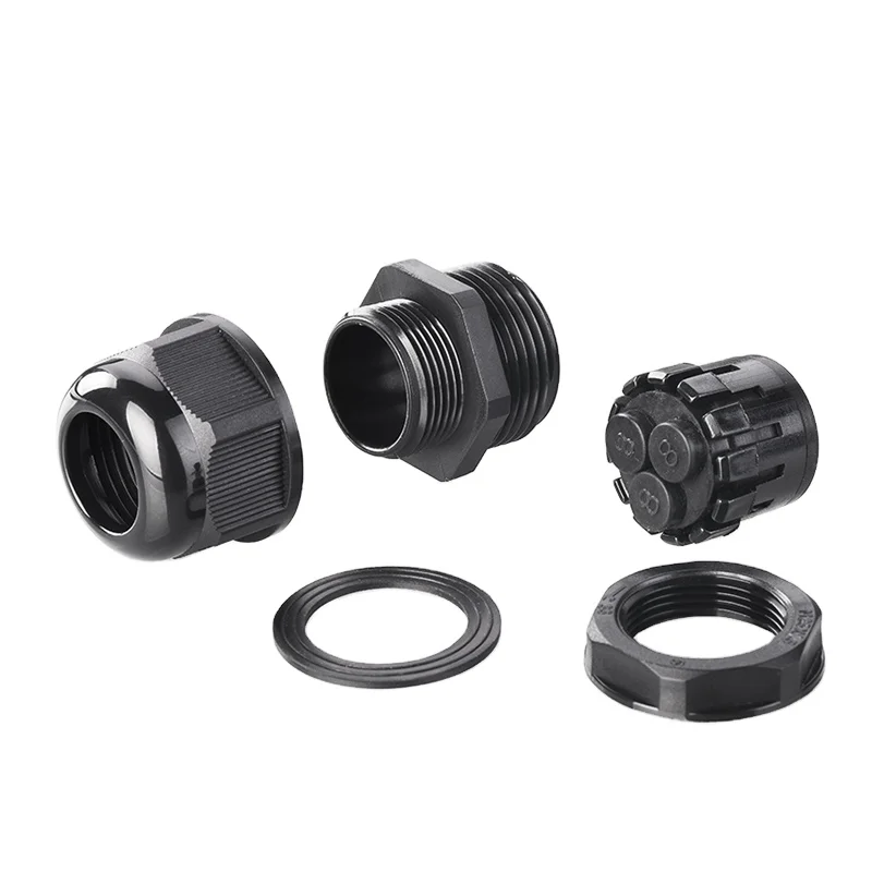 Multi Insert Hole Cable Gland IP68 Certified Quality PA66 PG M25 G NPT Thread Nylon Electric Cable Wire Protection
