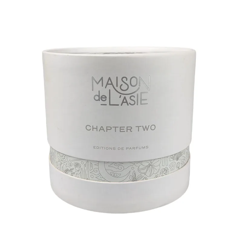 Customize paper round packaging tubes cosmetic cylinder hat box custom logo for perfume bottle