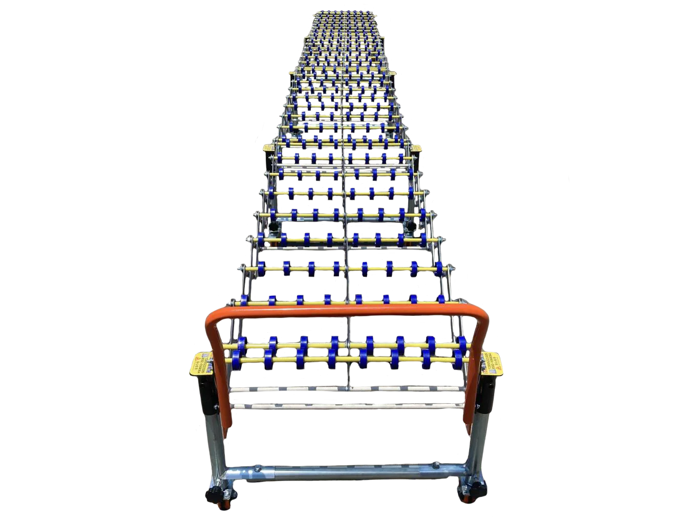 Flexible conveyor assembly line expandable gravity skate wheel conveyor system