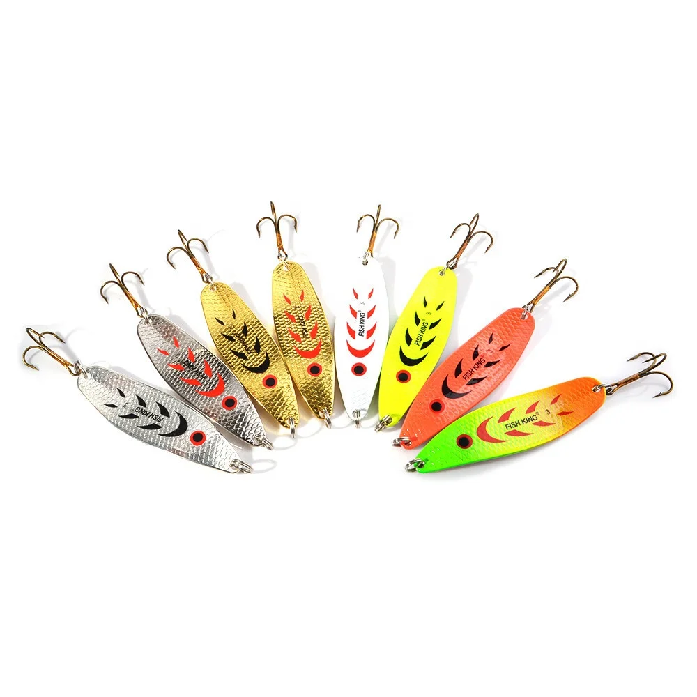 Bulk Sale Cheap Colorful Spinner Baits Spoon Fishing Lures Artificial Hard Metal Lures