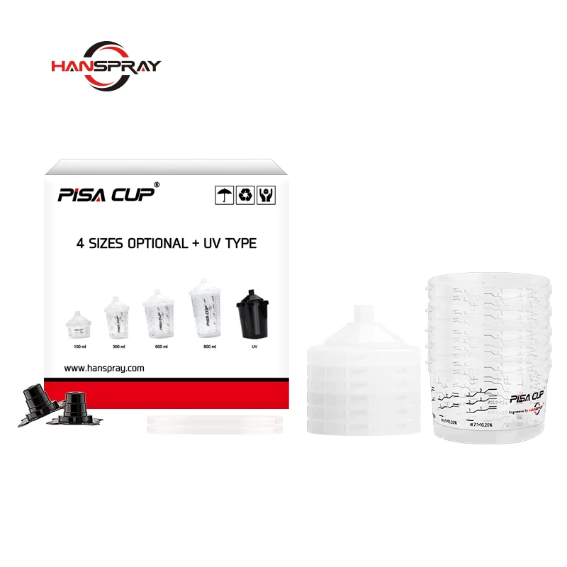 New Desgin Spray Paint System 600Ml Widely Used Pp Paint Gun Cup With Lids