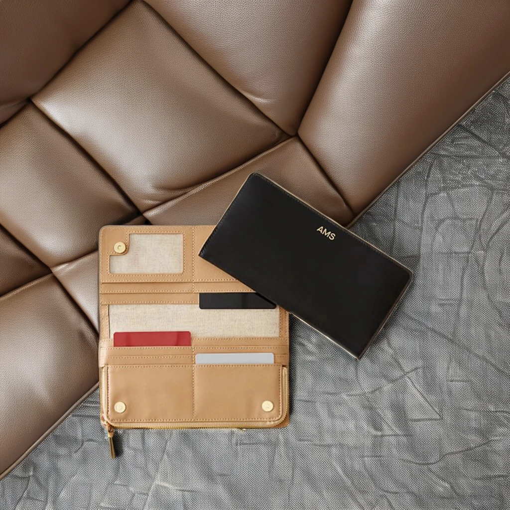 OEM size wholesale genuine pu slim custom leather luxury wallets for men and women