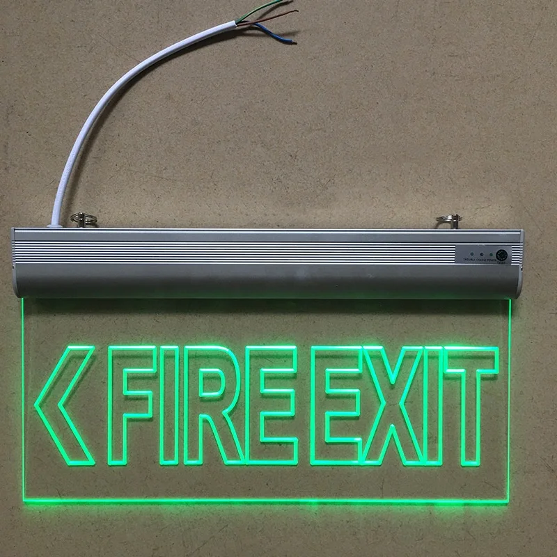 Customized Rechargeable 3W LED Exit Light Sign for Emergency