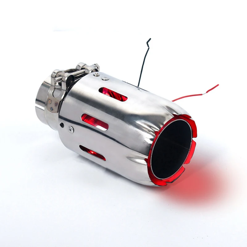 Заводская цена, автомобильная выхлопная труба с красными синими светодиодами, модификация автомобильного глушителя