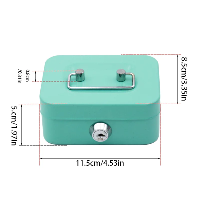 metal keylock storage box portable safe metal money box with key lock metal cash box safe