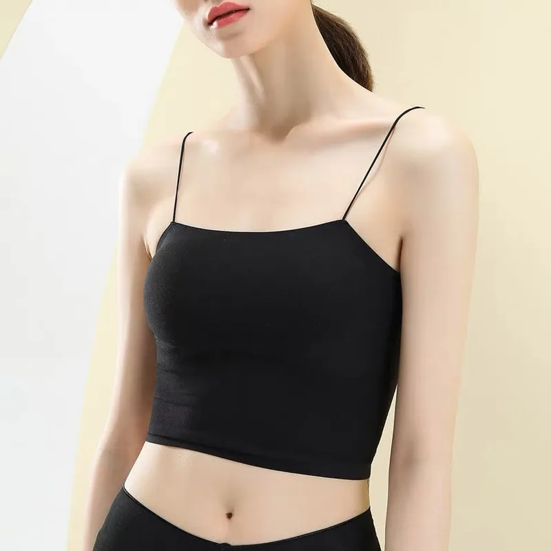 
New style Asia hot selling women low arc neckline underwear one piece seamless bra tube top camisole 