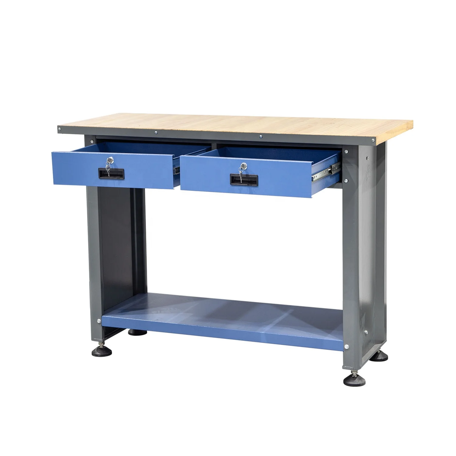 Heavy Bearing Convenient And Beautiful Work Table With 2 Drawers Safety Lock For Auto Repair And Maintenance And Home