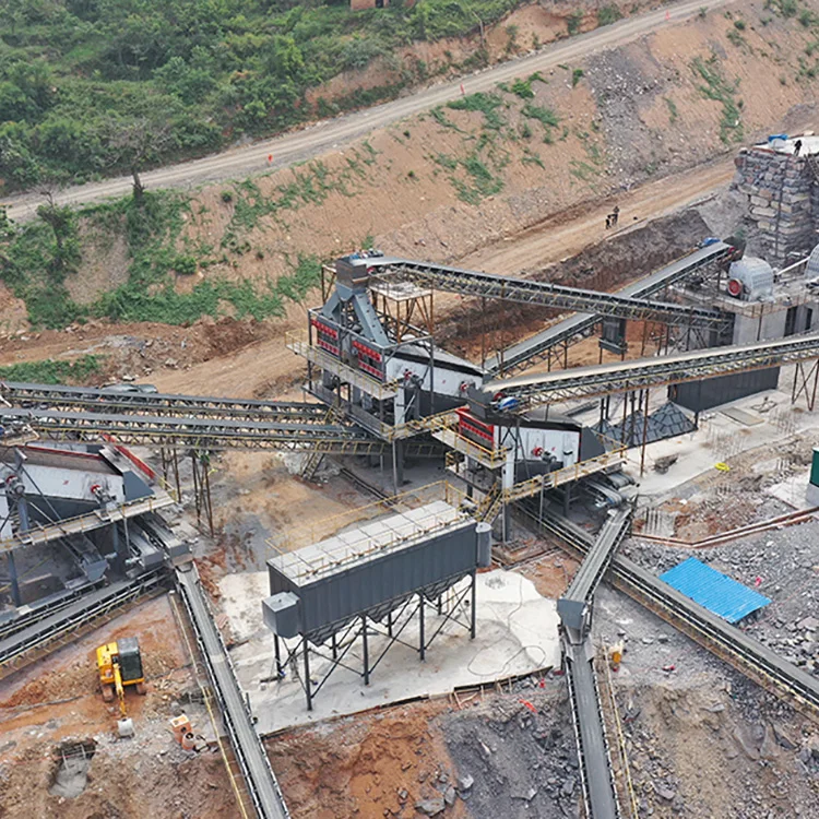 400t/h Aggregate Crushing Machine Jaw Crusher Machine With Vibrating Feeder And Belt Conveyor