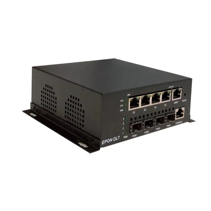 MINI 4port ftth olt mini epon 4pon olt work with EPON XPON onu without PX20+++ PON SFP moules PX20+++