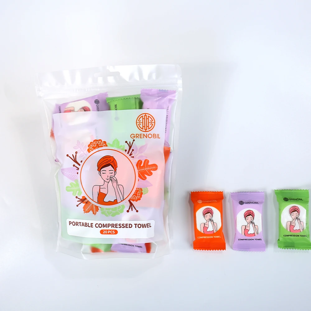 20 Pieces Eco-friendly Compressed Towel Magic Tablets Disposable Coin Tissue Compressed Towels Mini Compressed Hand Towel