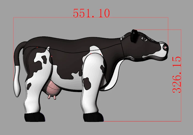 
high quality giant inflatable milch cow dairy cattle dairy cow for advertising 