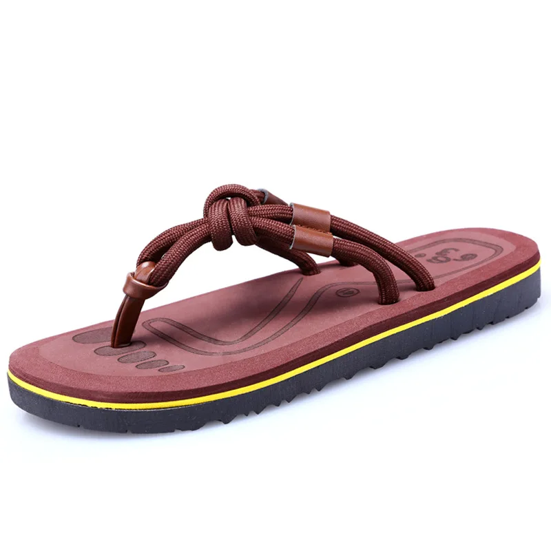 Casual shoes non-slip pu leather flip flops sole men slippers sandals china flip flops footwear flip flops men leather sandals