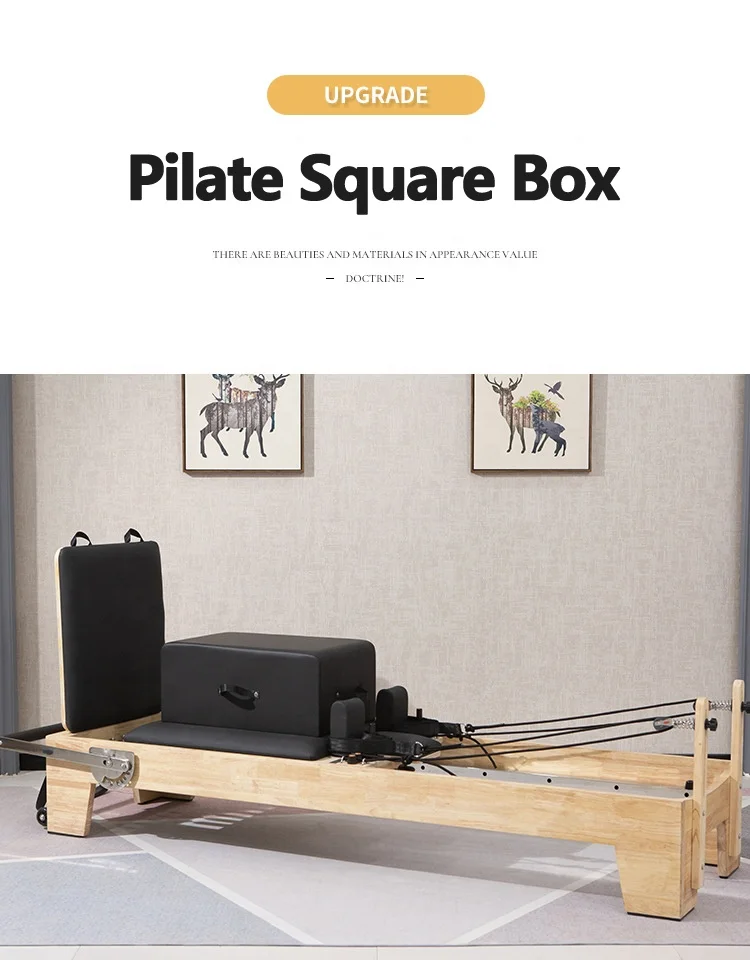 Wood Home Gym Training Exercise Stretch Fitness Professional Equipment Reformer Machine Oak Pilates Cadillac Bed