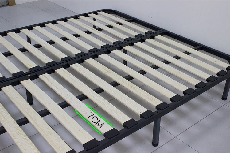 Strong Support iron strong mattress foundation platform metal wooden slatted bed frame