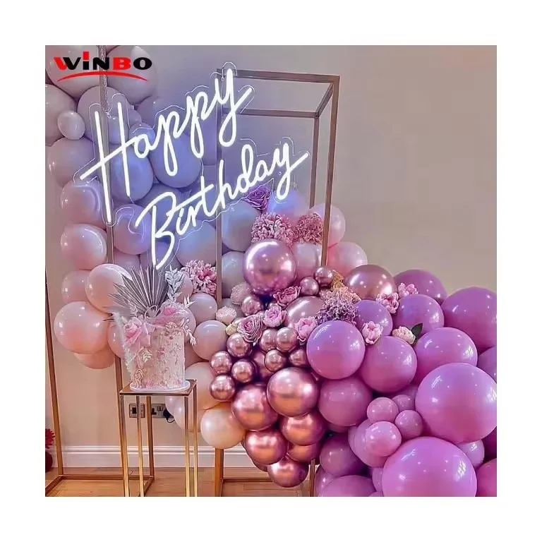 Neon Led For Happy Birthday Neon Sign Well Decoration edding Event Party Decoration