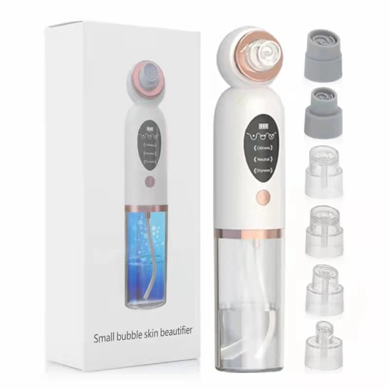 Blackhead Remover Small Bubble Black Dot Acne Pimple Remover Tool Rechargeable Pore Clean Water Cycle Nose Face Vacuum Cleaner