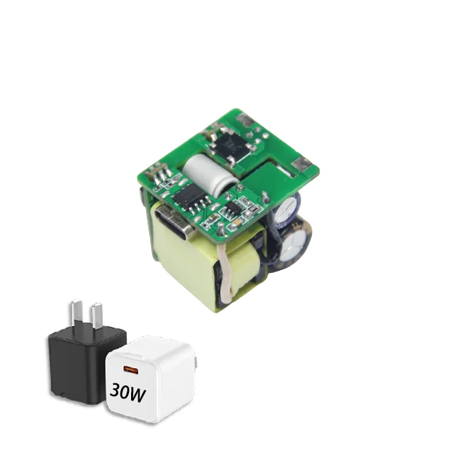 cxw 65w gan charger pd fast charging dual ports usb c CKD and  inverter charger ac/dc circuit pcb main boards