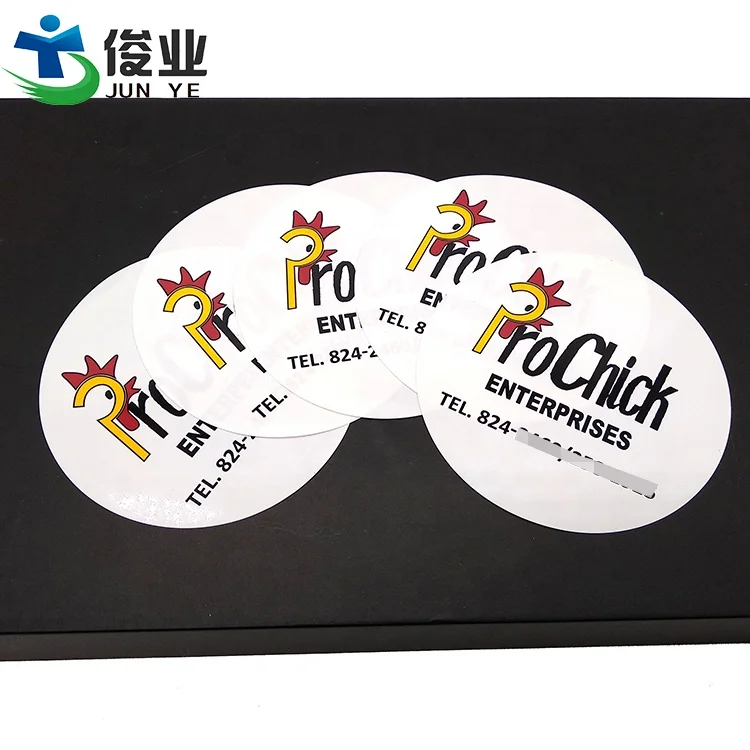 Custom No Adhesive Circular Sticker
