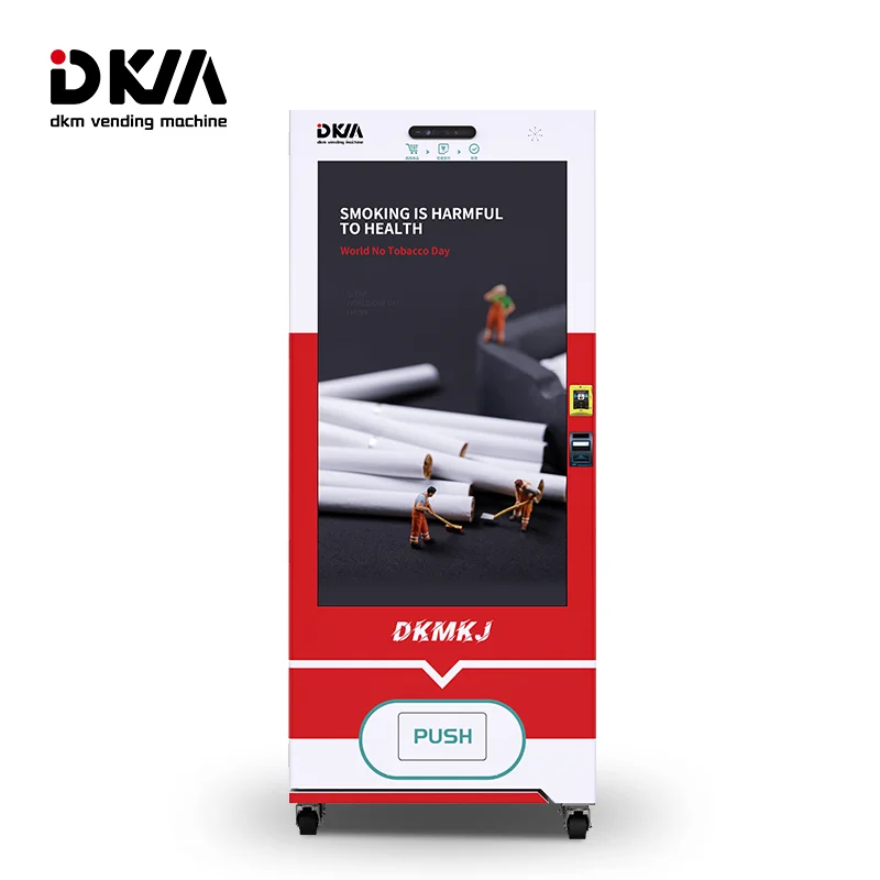 DKM Wholesale Smoke Shop Cbd ID Age Verification Vendor Cigarette Vending Machine For Cigarette