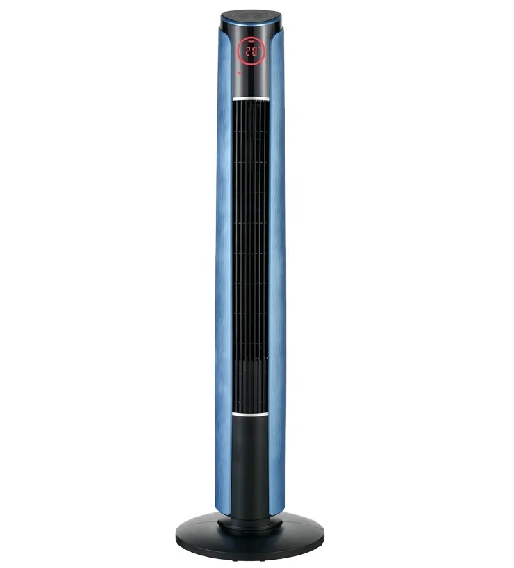Hot selling tower vertical bladeless ventilation fans 220v household tower water mist fans with display screen