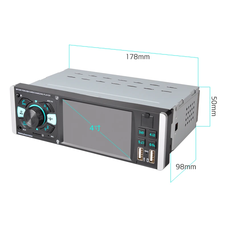 Car MP5 Multimedia Player 4.1 inch Display Screen Car Radio With BT Video AUX FM Autoradio