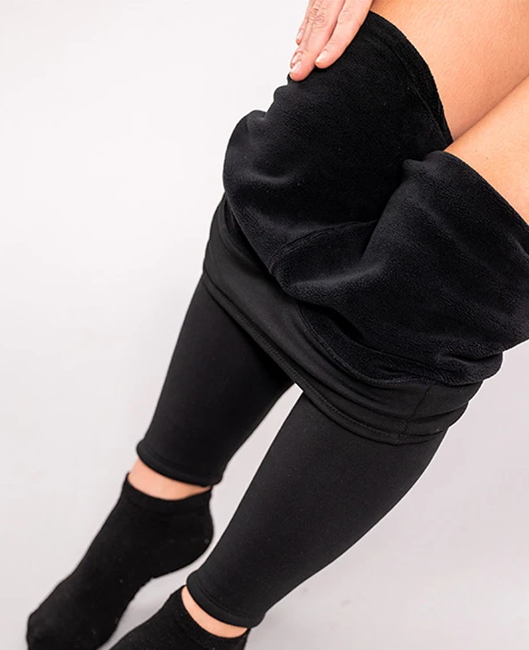 Fleece Lined Winter Leggings with Custom Logo Size Women Cold Compression High Waist Super Soft Elastic Thermal Warm Leggings