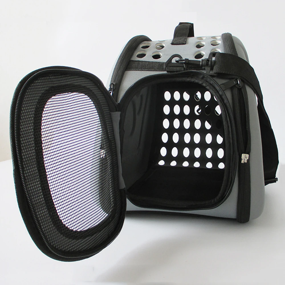 Foldable pet cat backpack custom Car dog bag wholesale Going out portable crossbody pet cat bag