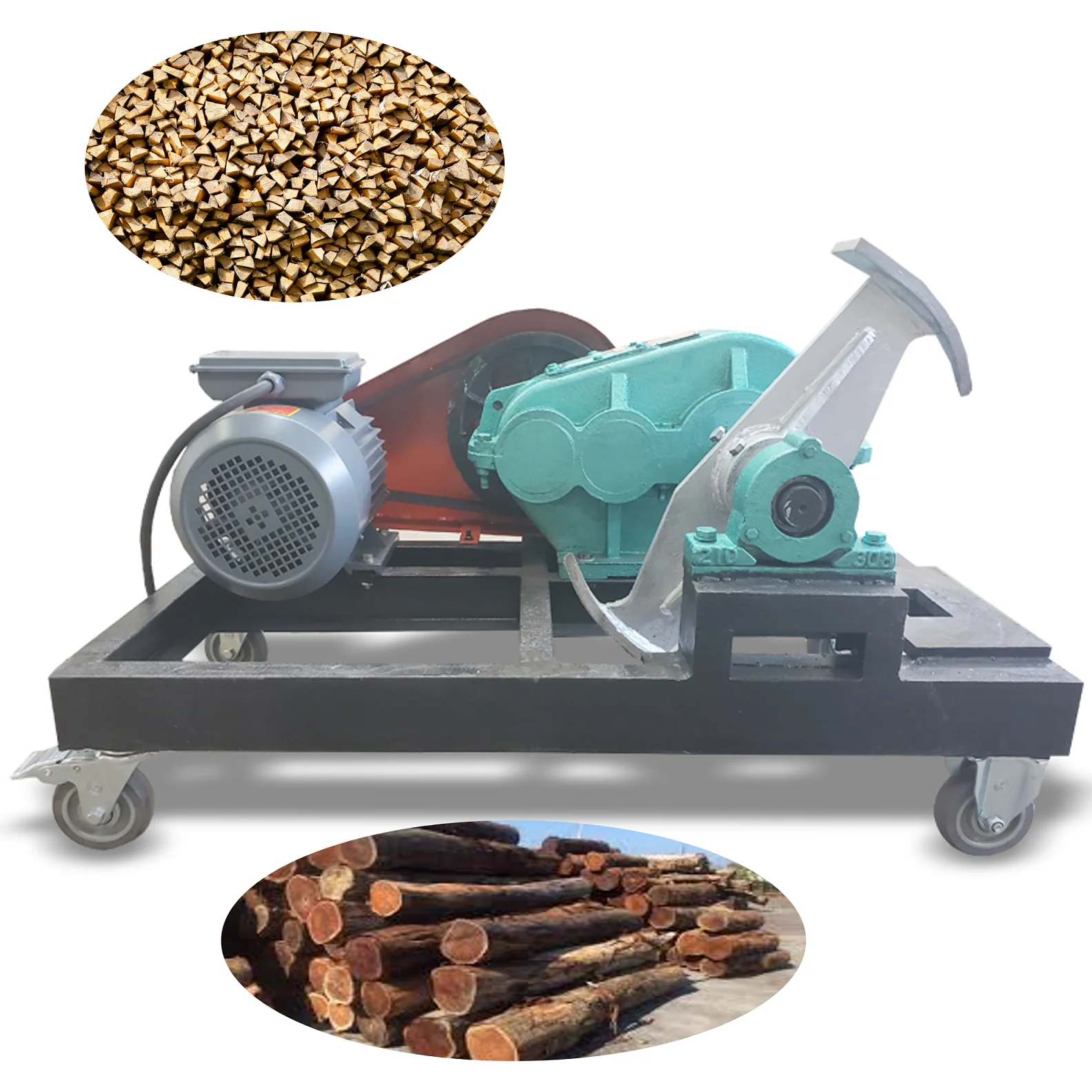 Factory sold high speed kinetic log spliter parts with reducer fire wood chipper